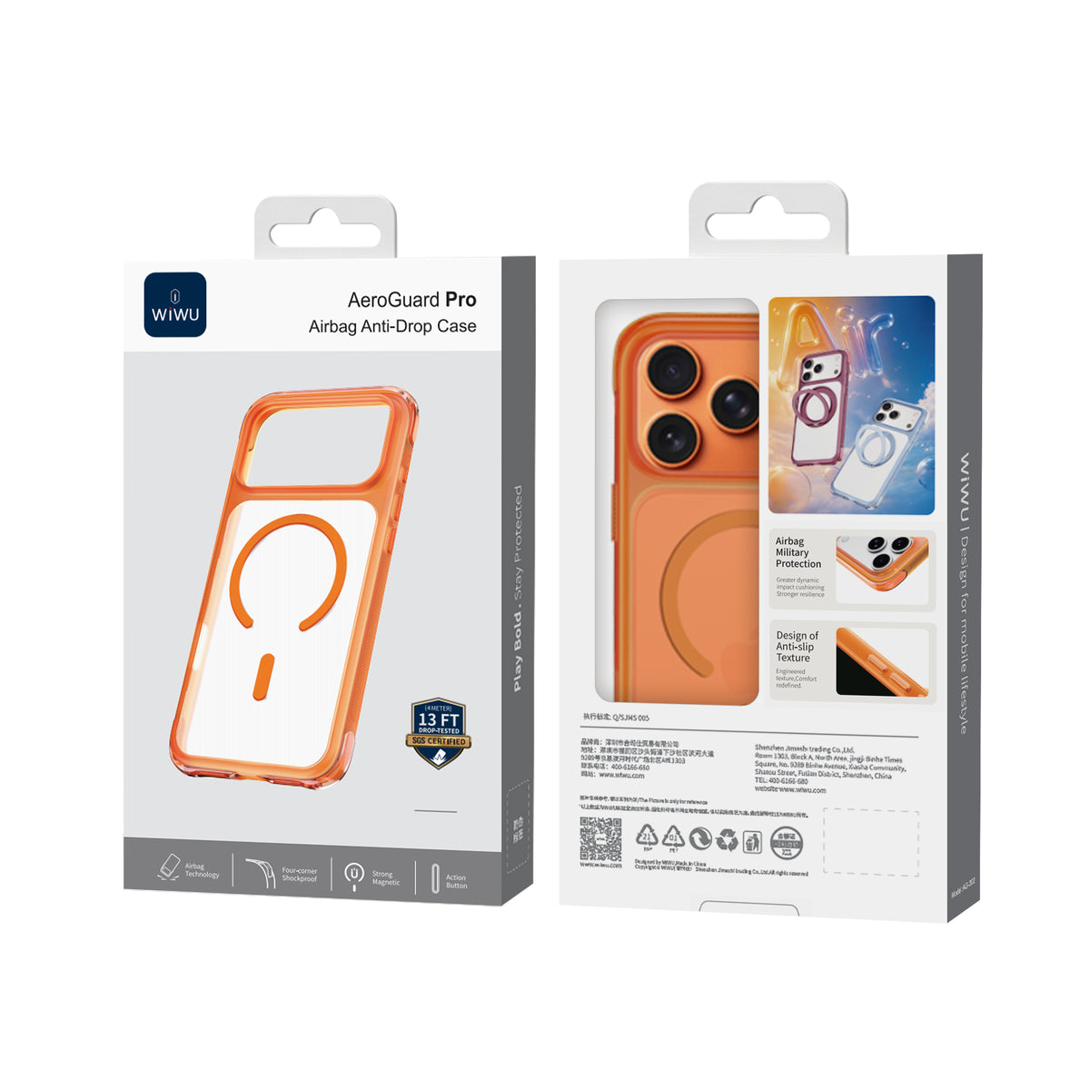 WiWU AG-202 AeroGuard Pro Airbag Anti-Drop MagSafe Phone Case