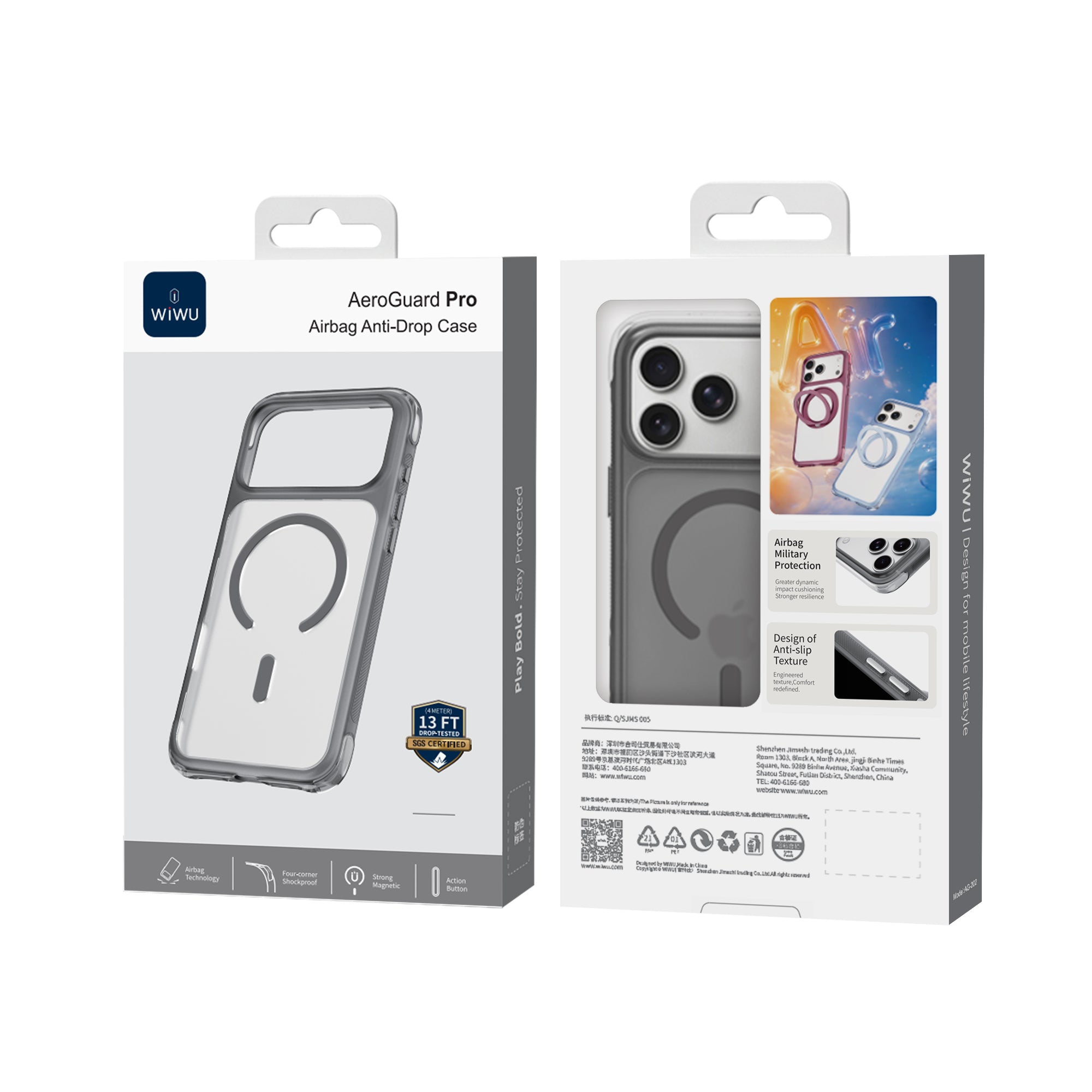 WiWU AG-202 AeroGuard Pro Airbag Anti-Drop MagSafe Phone Case