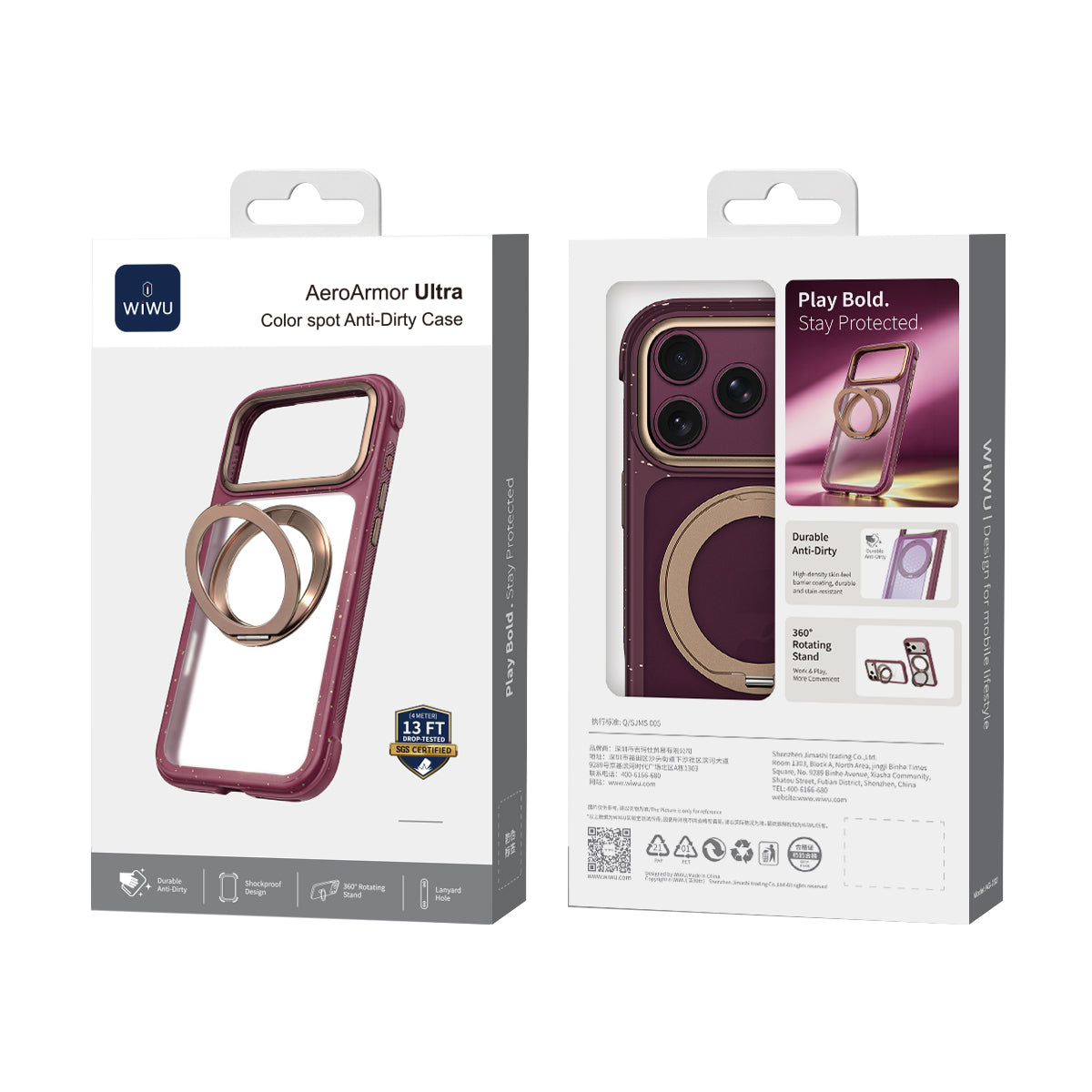 WiWU AA-203 AeroArmor Ultra Color Spot Anti-Dirt MagSafe Phone Case