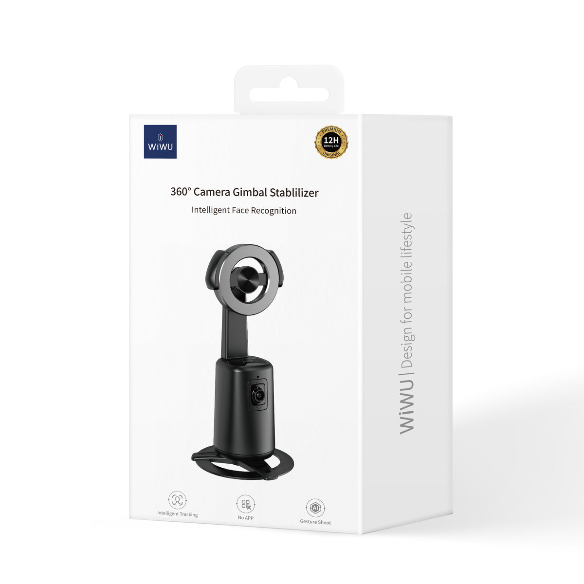 WiWU 360°Camera gimbal stablilizer Intelligent AI Camera Video Selfie Stick Magnetic three asis stick Wi-SE010