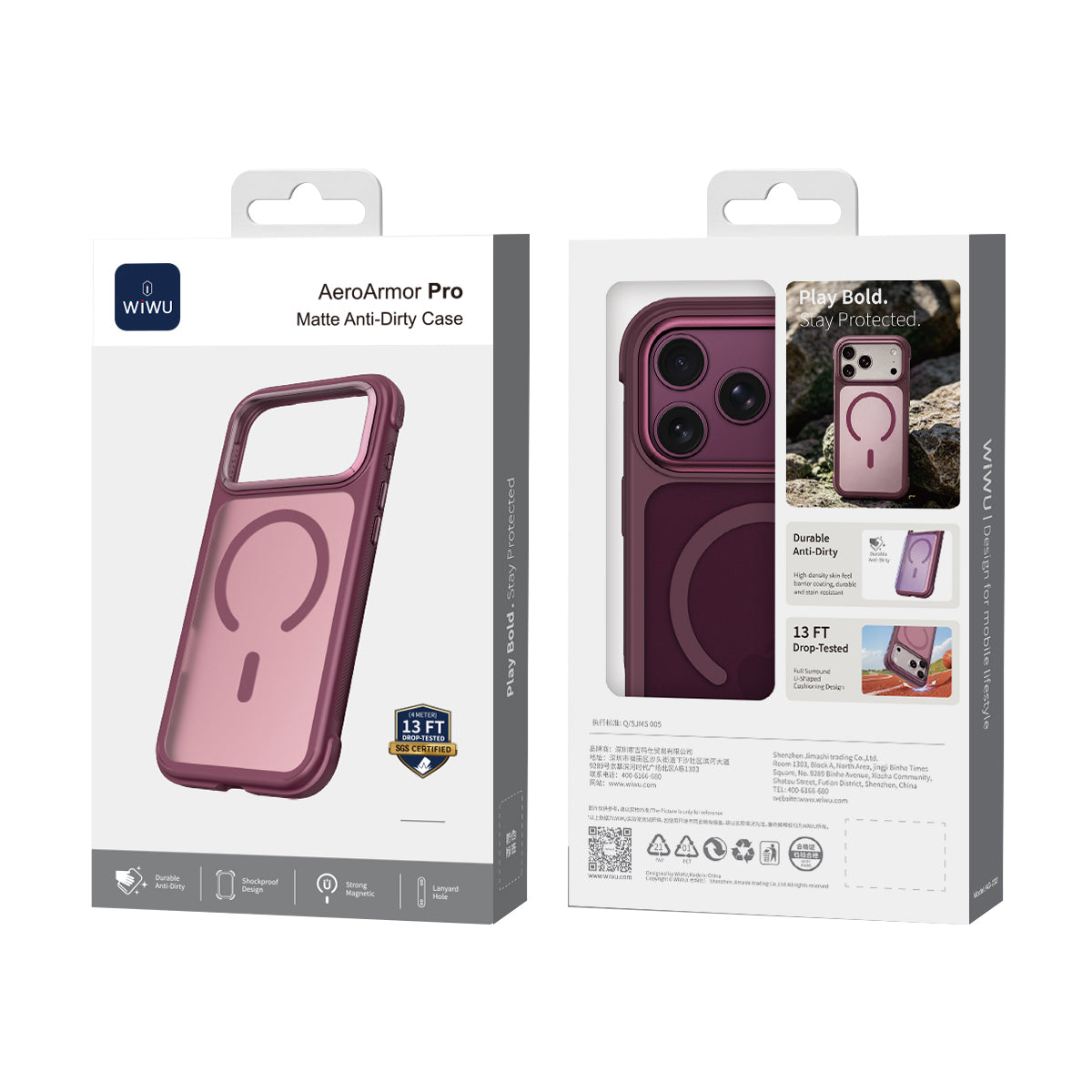 WiWU AA-202 AeroArmor Pro Matte Anti-Dirt MagSafe Phone Case