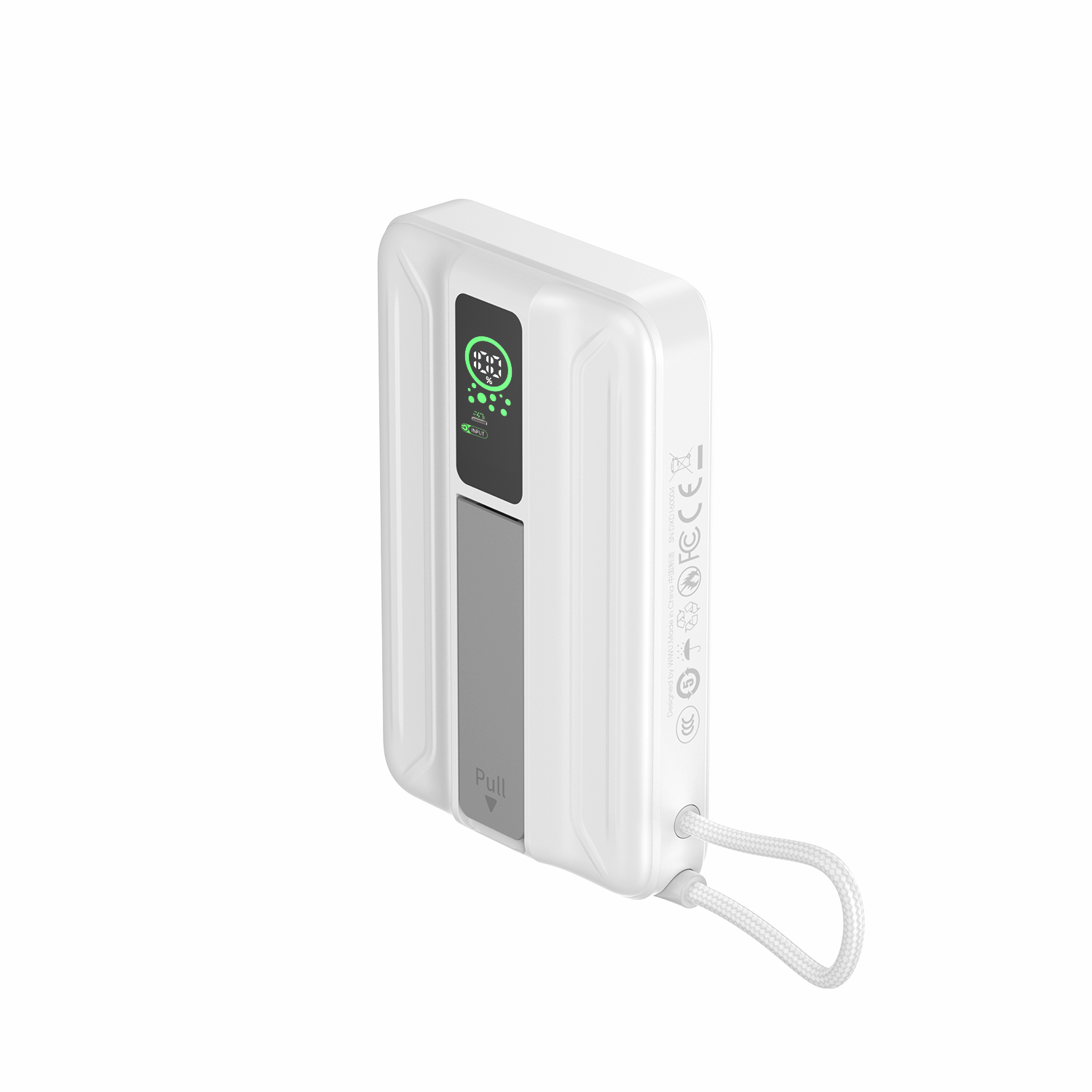 WiWU LP005FX 10000mAh Magnetic Wireless Power Bank with Built-in Cable and PD Fast Charging