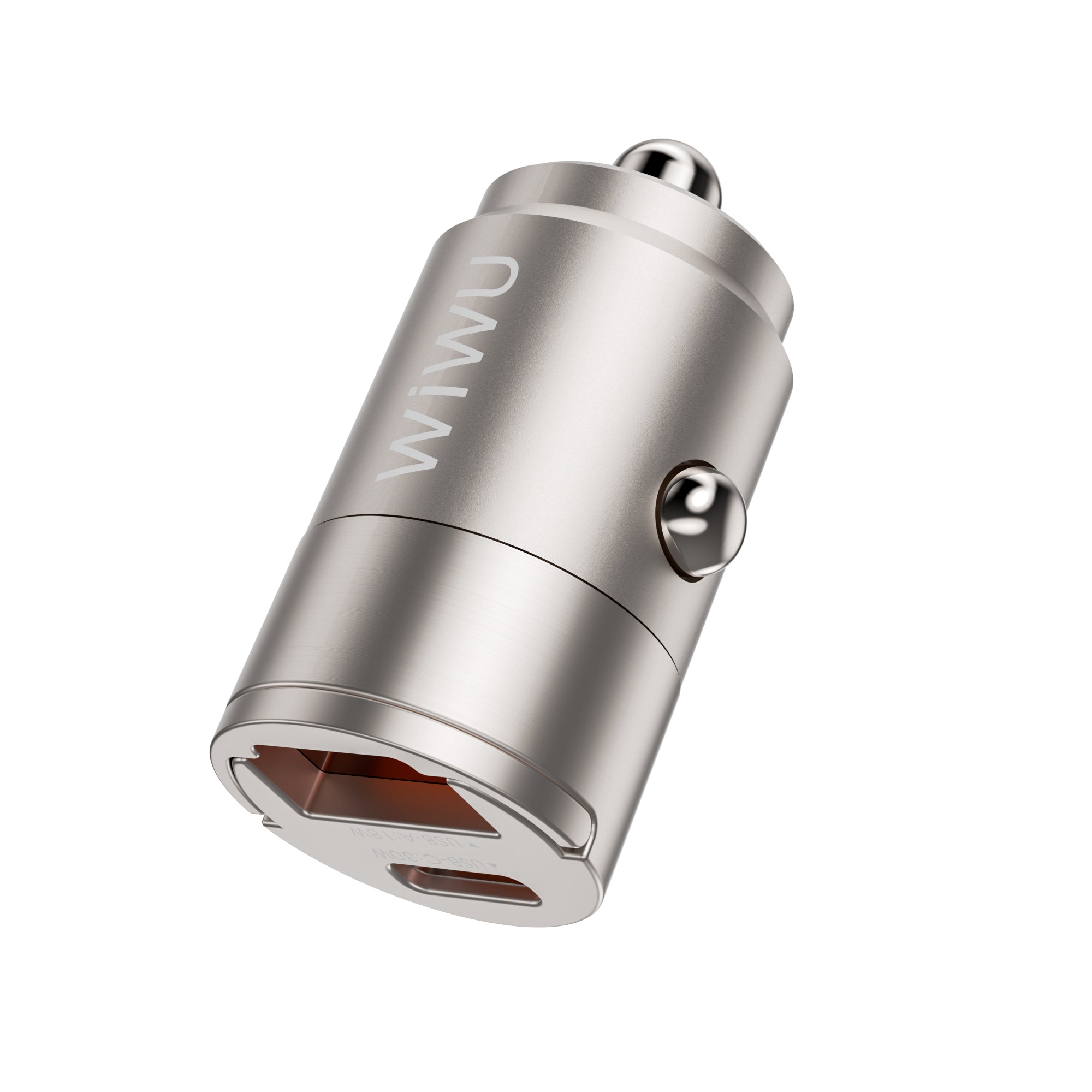 WiWU Nano Series 30W Fast Car Charger Wi-QC028 USC-A+USB-C