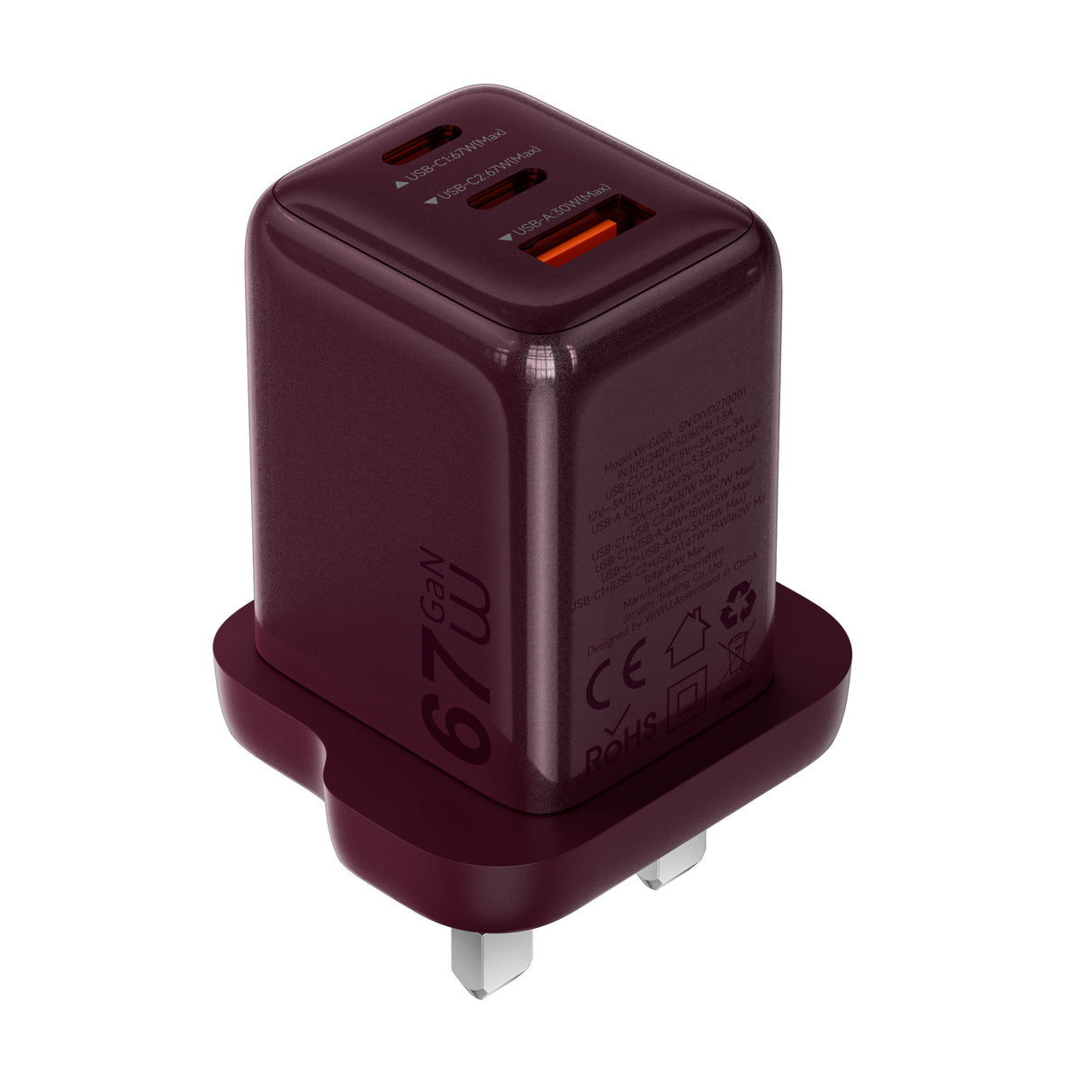 WiWU Wi-G026 67W GaN Travel Charger