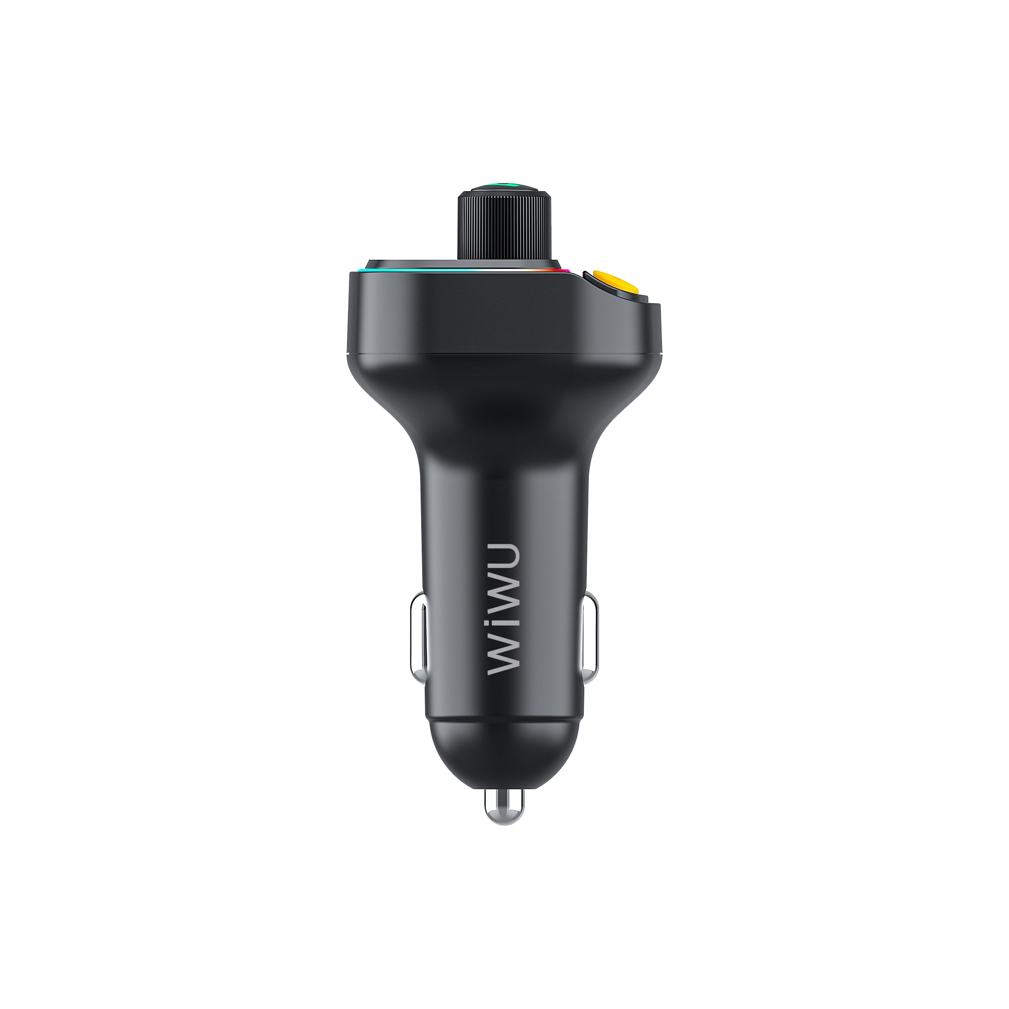 WiWU Wi-QC031 Bluetooth 5.3 Car FM Transmitter with RGB Lights & 38W Fast Charging