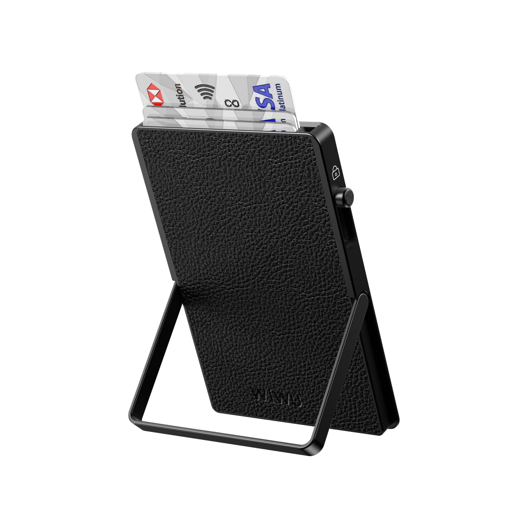 WiWU Leather Magsafe Metal Stand Card Holder MW-010