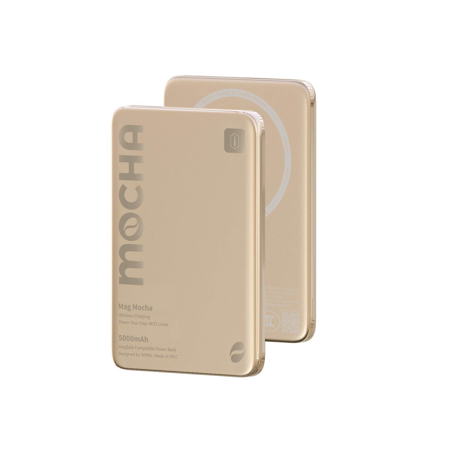 WiWU Wi-P085 5000mAh Magnetic Wireless Power Bank with 15W Fast Charging