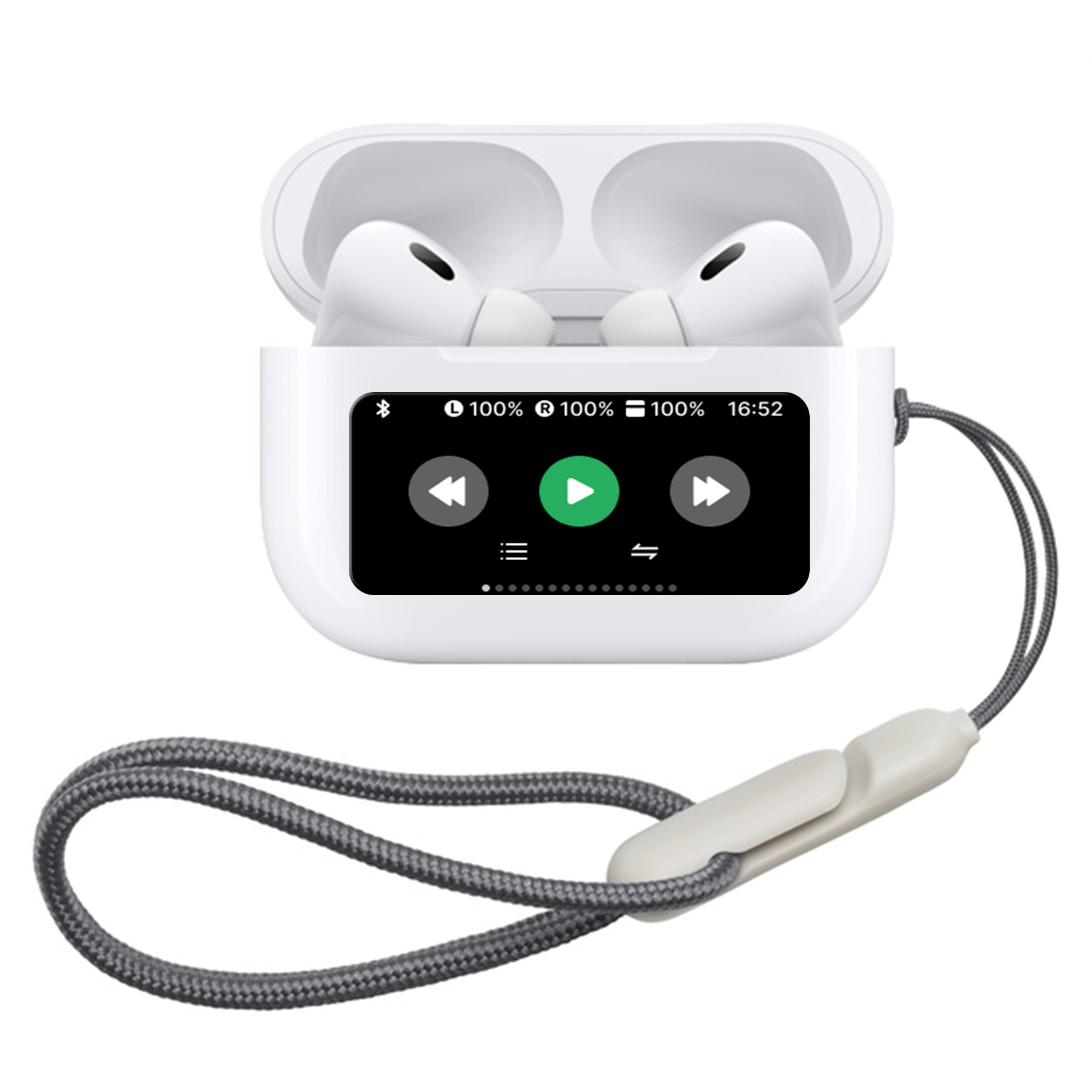 WiWU T22 Wireless Earbuds with Display Bluetooth 6.0 -23dB Noise Reduction 4H Music Ear Detection