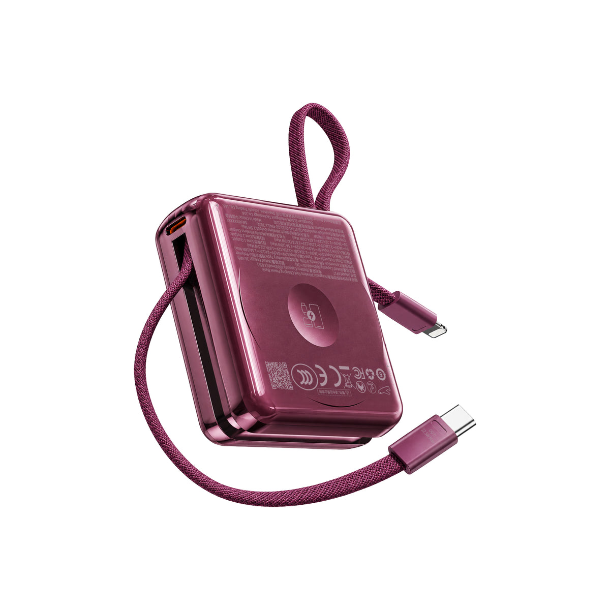 WiWU XF17 3-in-1 Magnetic Wireless Power Bank with Built-in Cable 10000mAh
