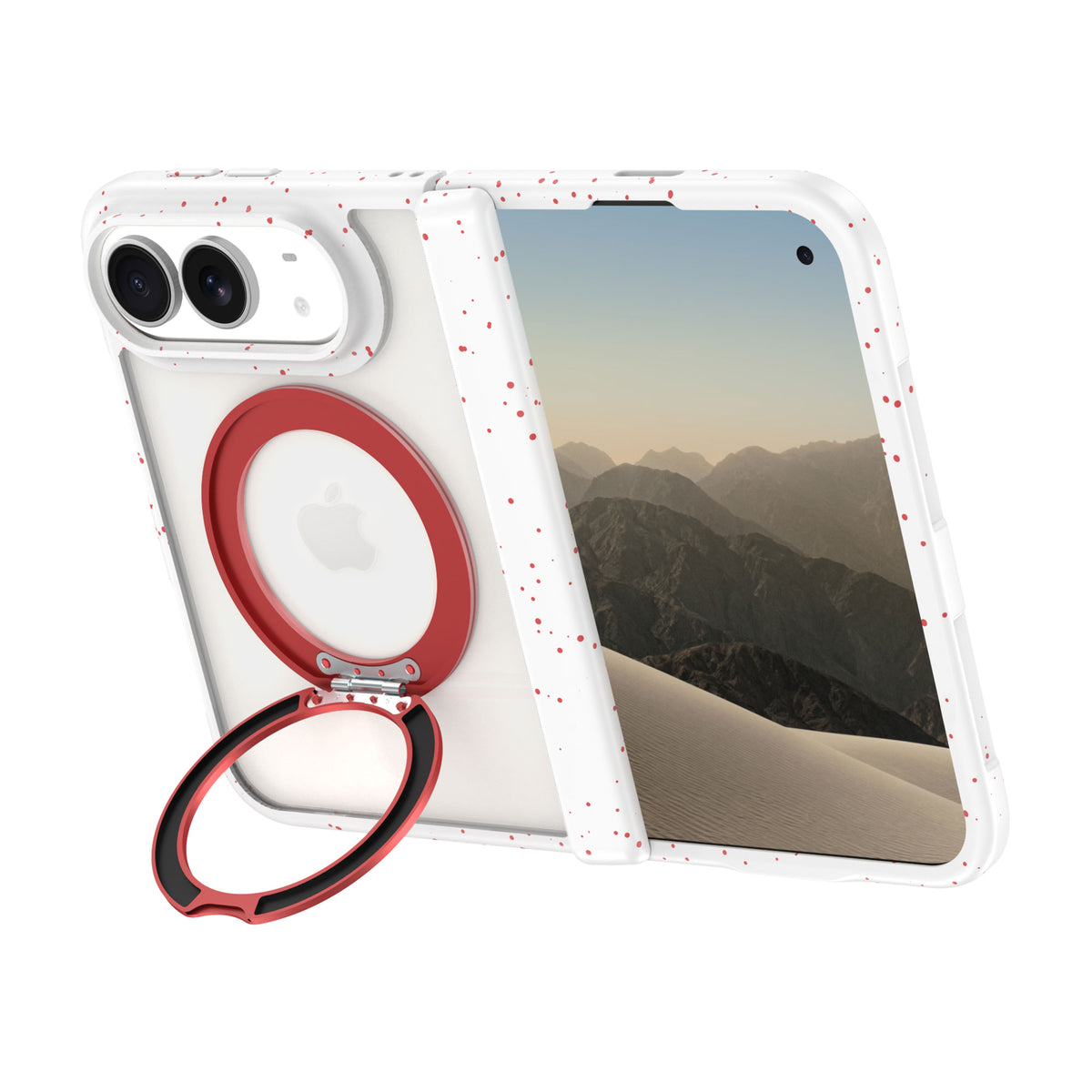 WiWU AA-203 AeroArmor Ultra Matte Anti-Dirt Magnetic Case with 360° Rotating Stand for iP Duo