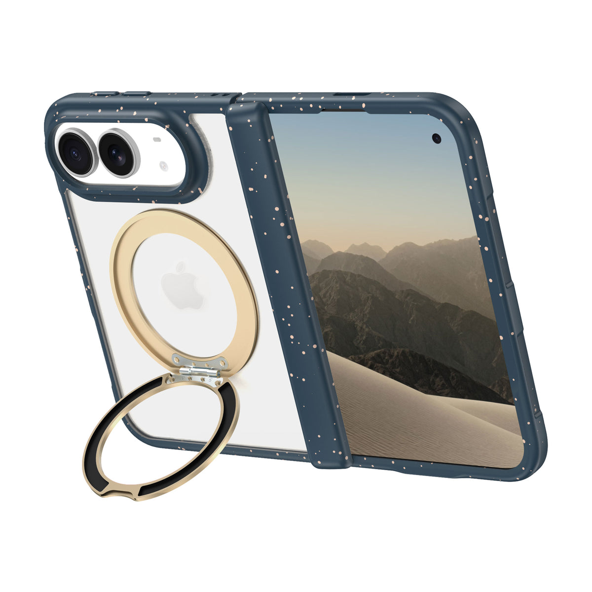 WiWU AA-203 AeroArmor Ultra Matte Anti-Dirt Magnetic Case with 360° Rotating Stand for iP Duo