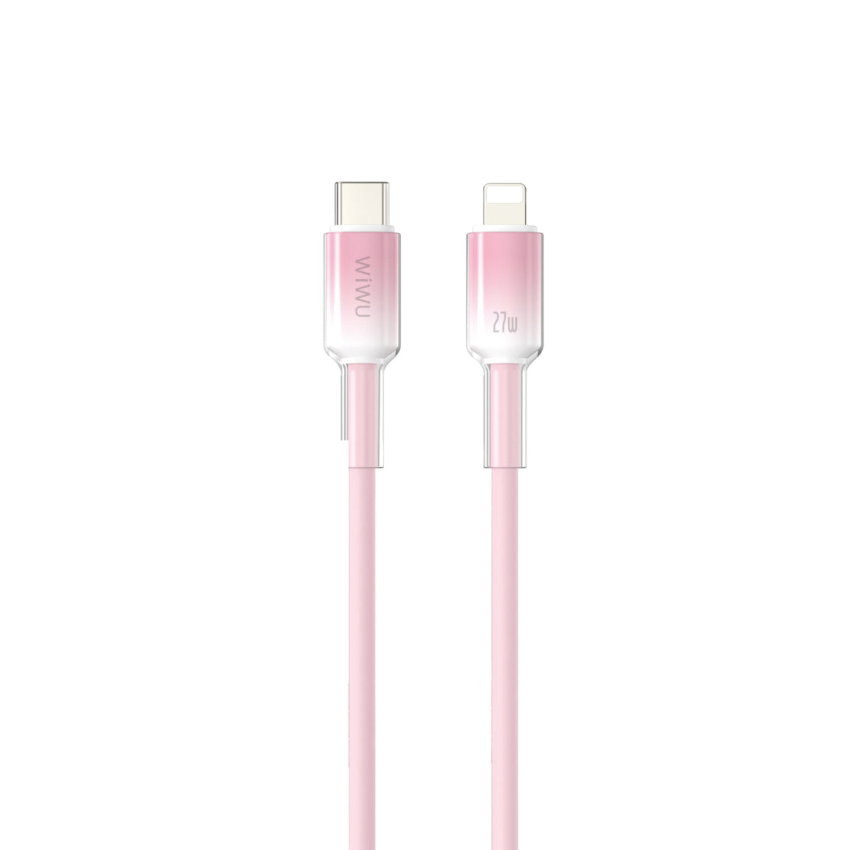 WiWU Wi-C062 USB C to Lightning Silicone Cable 27W Fast Charging Liquid Silicone Clear Data Cable 2M 1M for iPhone iPad Soft Durable Tangle Free