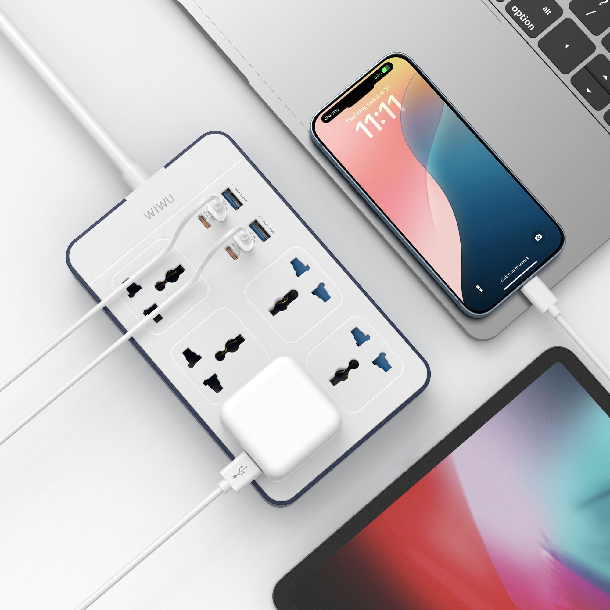 WiWU Wi-S006 PS524 20W GaN 11 in 1 Multifunction Power Strip