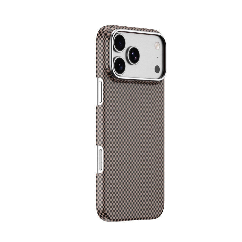 WiWU DCC-208 ARAMID ARMOR Magnetic Case 600D Aramid Fiber Slim Protective Kickstand Cover Anti-Fingerprint for IP17 Series Black Gold Red