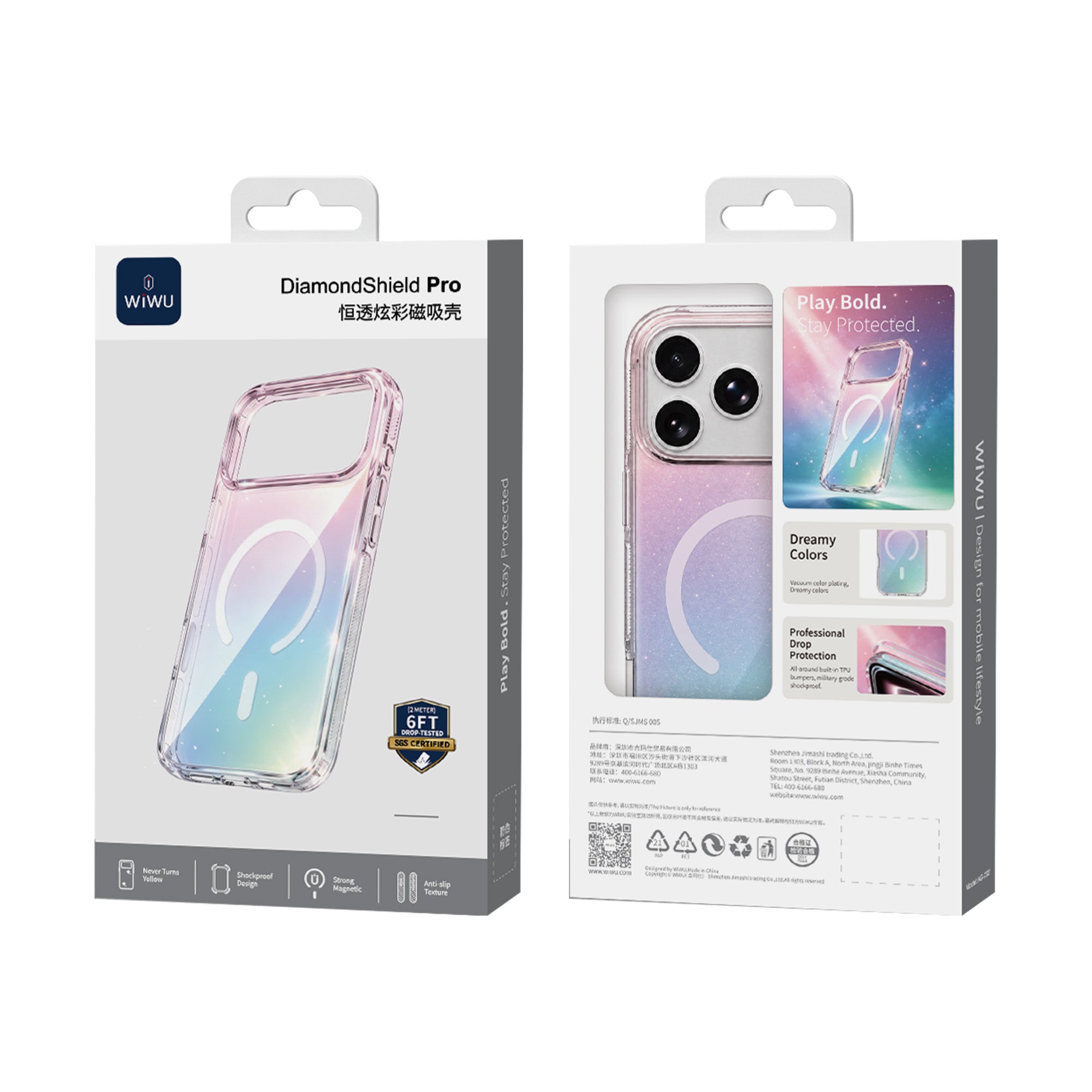 WiWU DiamondShield Pro Glittery Non-Yellowing MagSafe Case – DS-202