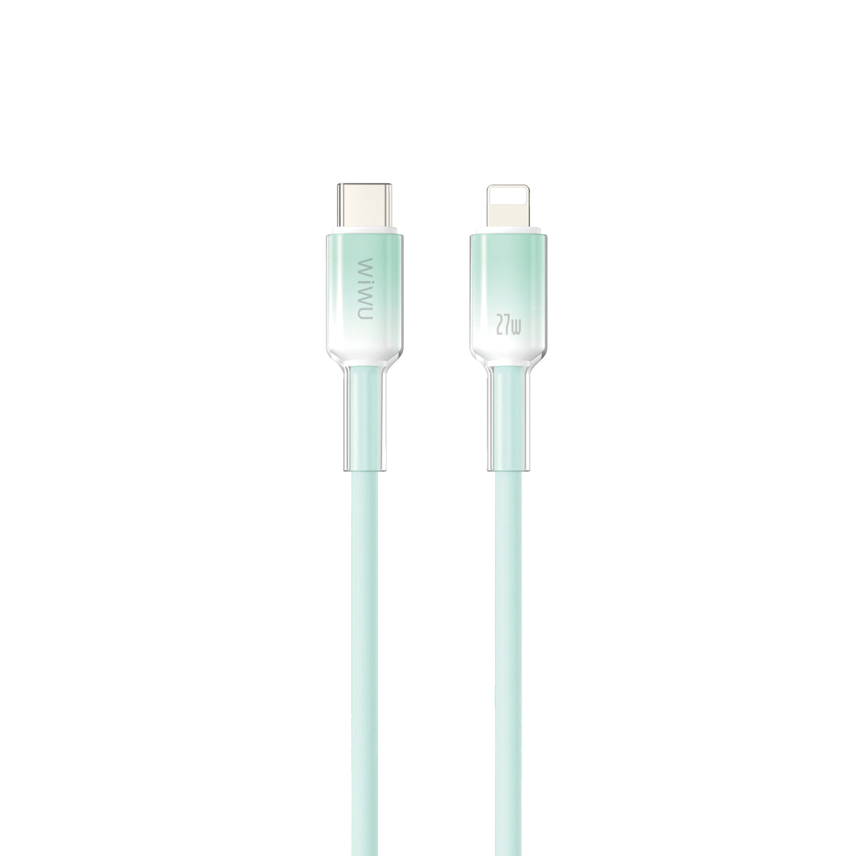 WiWU Wi-C062 USB C to Lightning Silicone Cable 27W Fast Charging Liquid Silicone Clear Data Cable 2M 1M for iPhone iPad Soft Durable Tangle Free