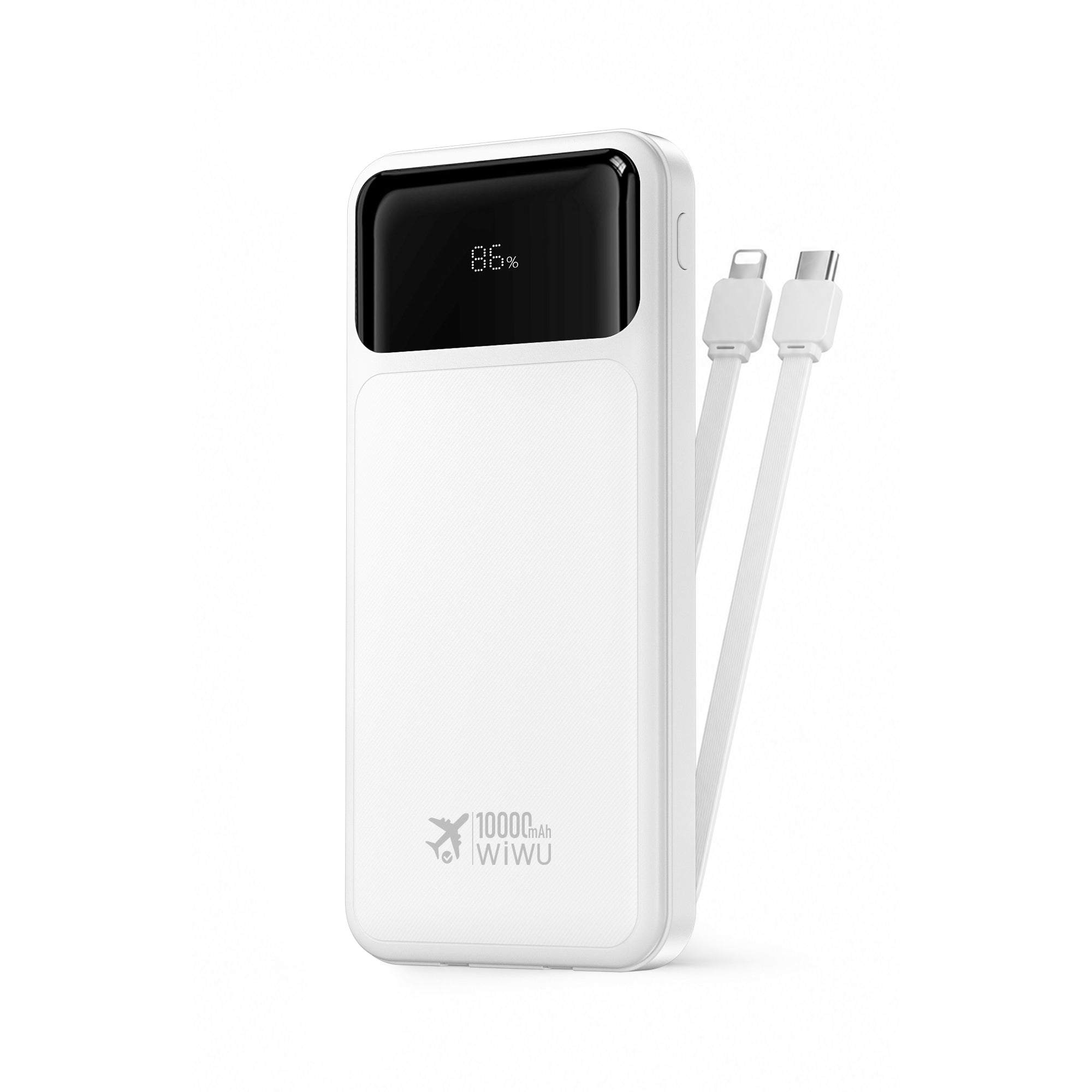WiWU Q95 10000mAh Power Bank with Built-in Dual Cables