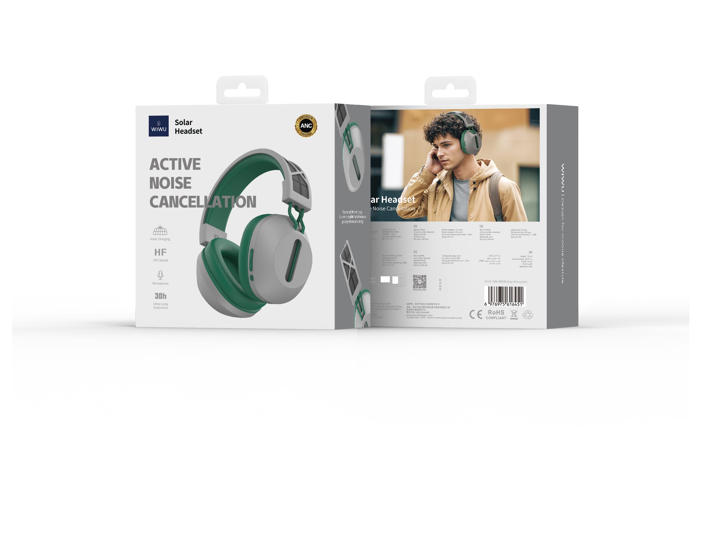TD-06 Solar wireless Headphones more than 300Hours Playtime Rotatable Lightweight Wireless Headphone bluetooths headset