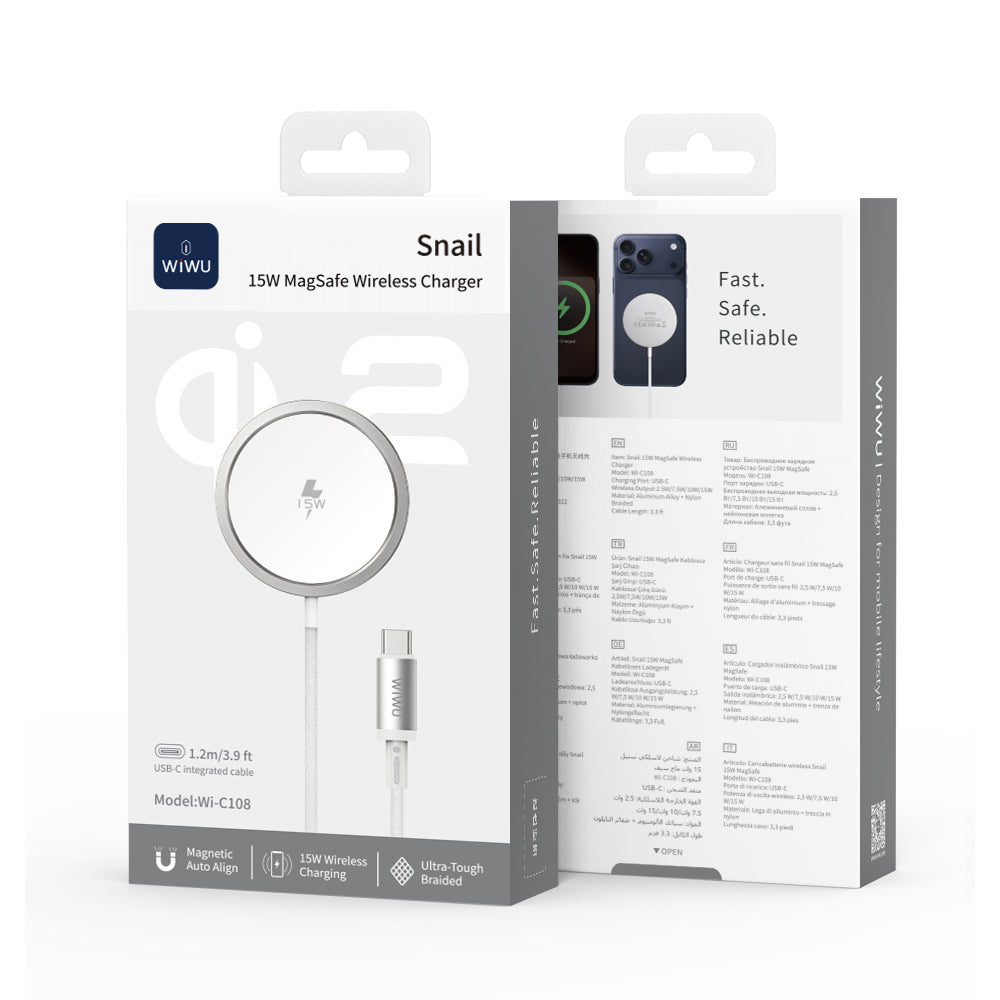 WiWU 15W Magnetic Wireless Charger Wi-C108