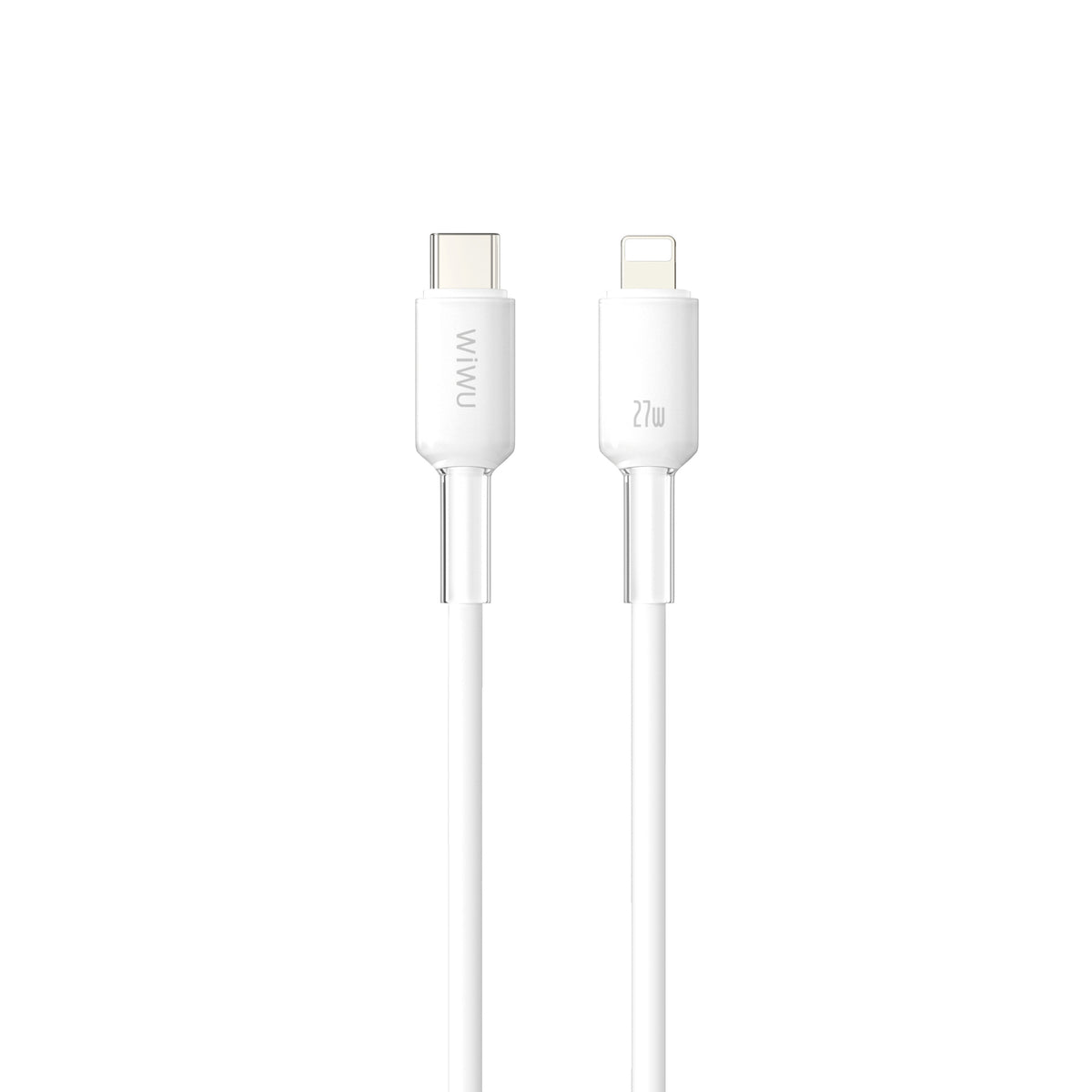 WiWU Wi-C062 USB C to Lightning Silicone Cable 27W Fast Charging Liquid Silicone Clear Data Cable 2M 1M for iPhone iPad Soft Durable Tangle Free