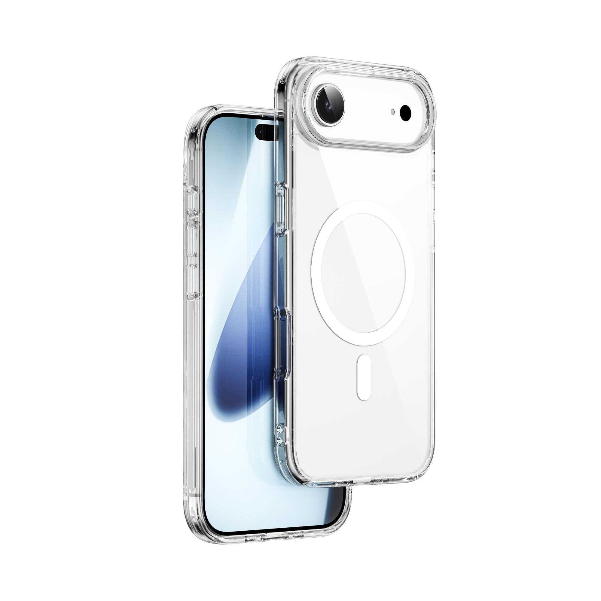 WiWU  IShield Pro MCC-101  Magnetic Clear Case 2.5mm Thick PC TPU Shell Strong Mag-Charge Support for IP17 Series