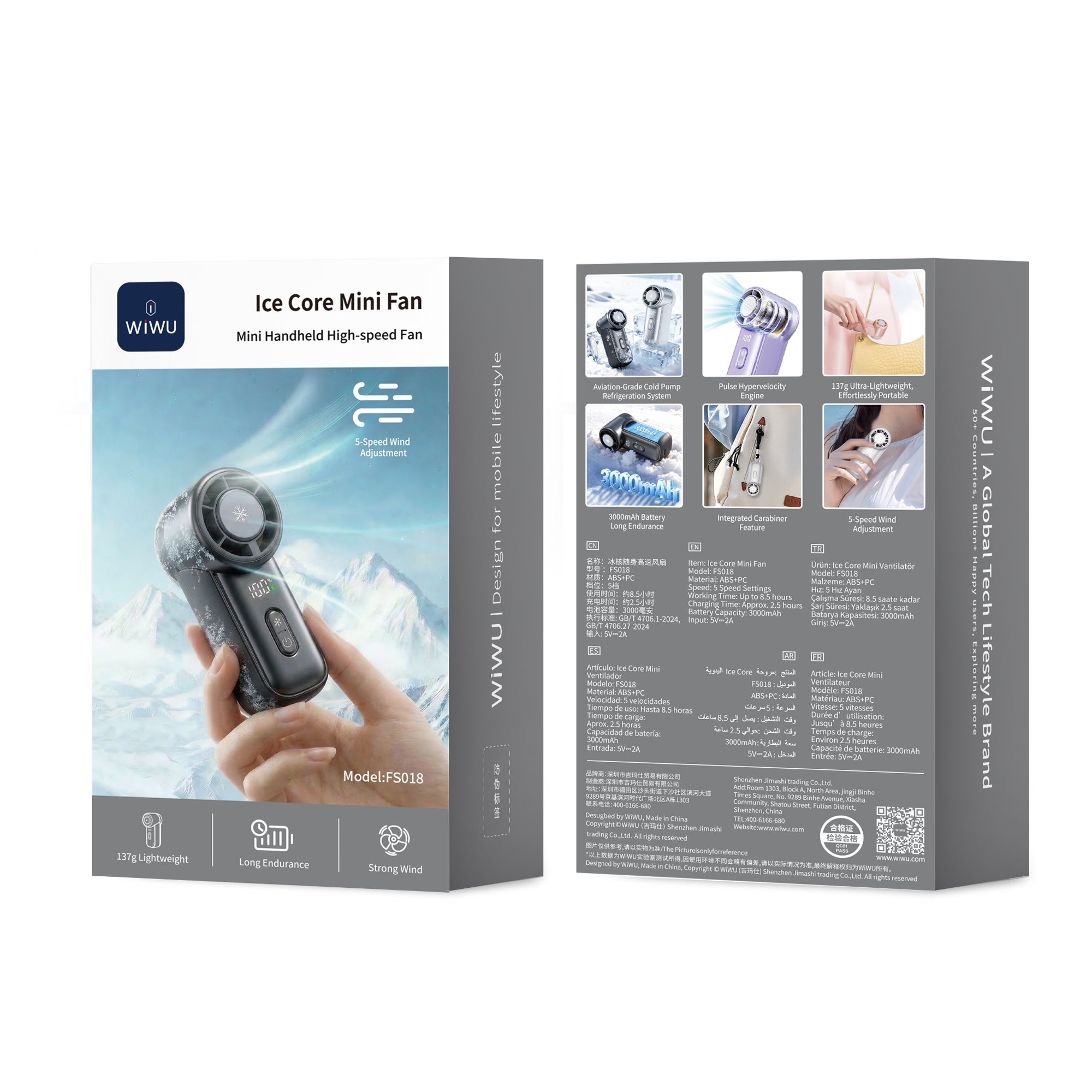 WiWU Ice Core Portable Fan Wi-FS018