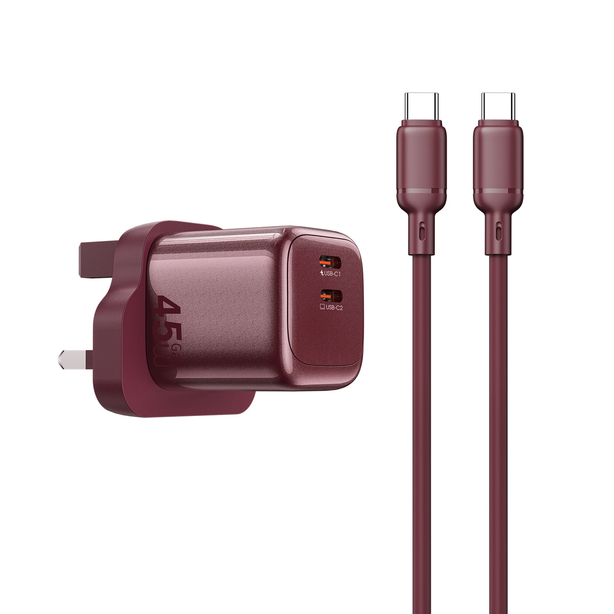 WiWU Cube 45W 2C PD Fast Charge Travel Adapter Combo Wi-G025
