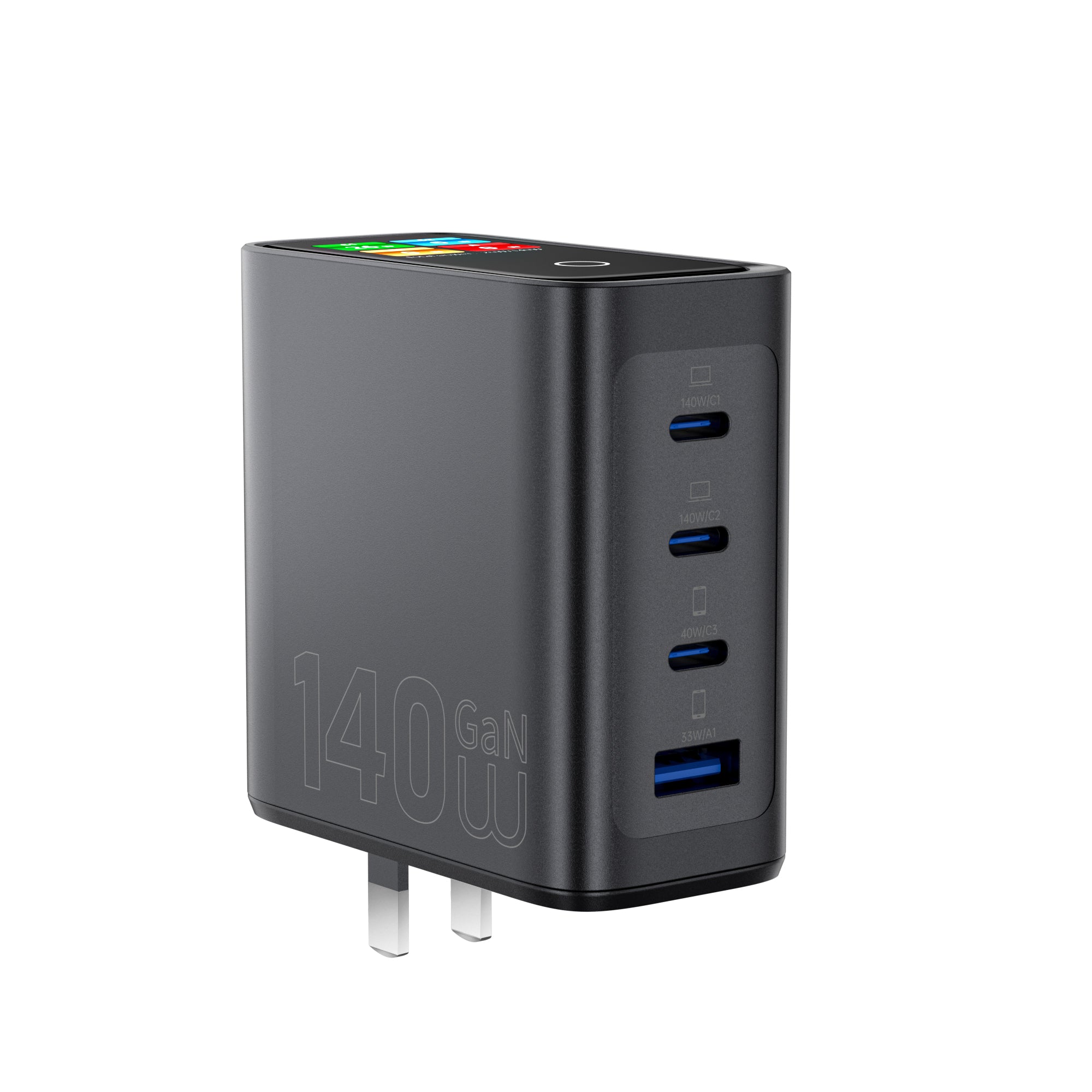 WiWU 140W Intelligent Display GaN Charger 3C1A Wi-G028