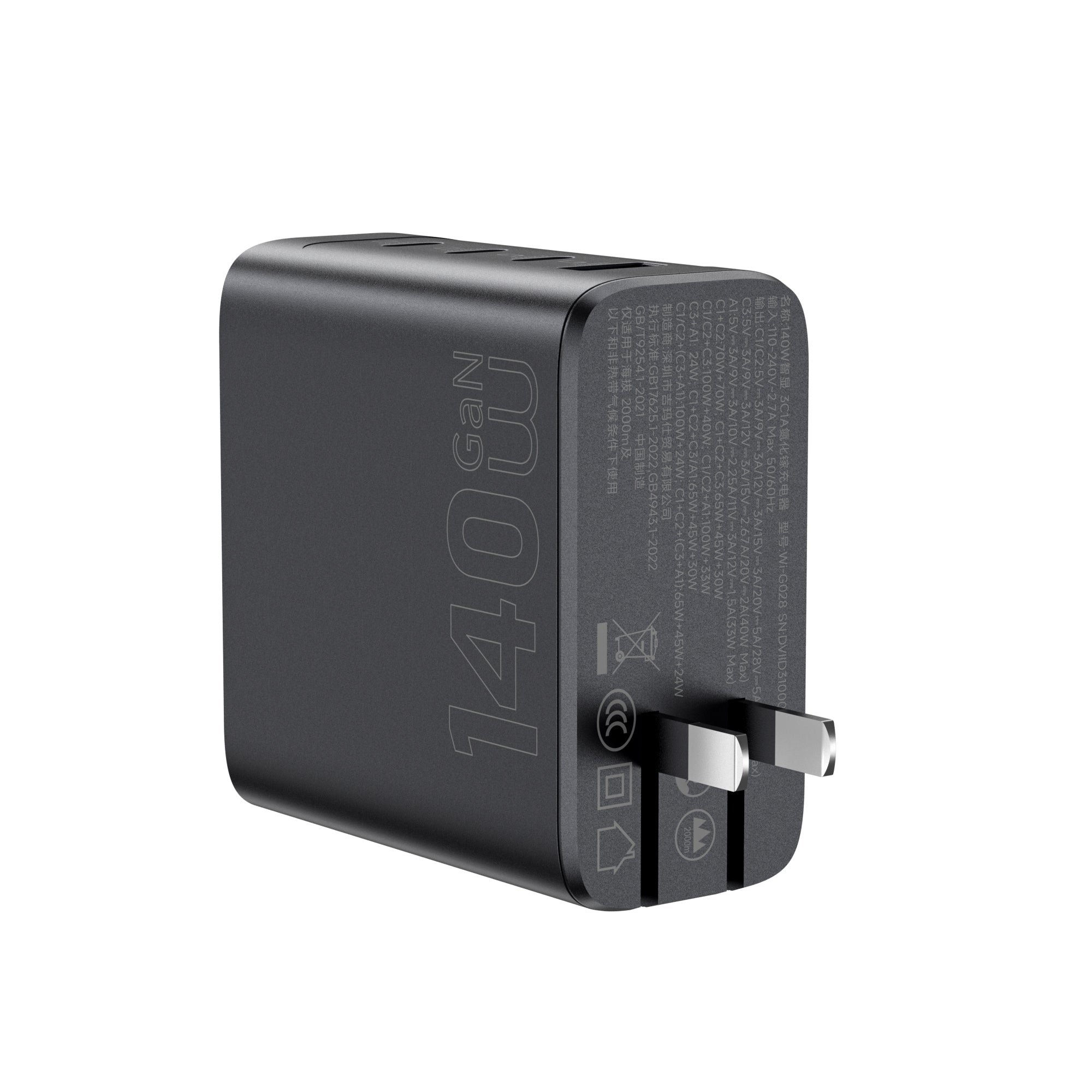 WiWU 140W Intelligent Display GaN Charger 3C1A Wi-G028