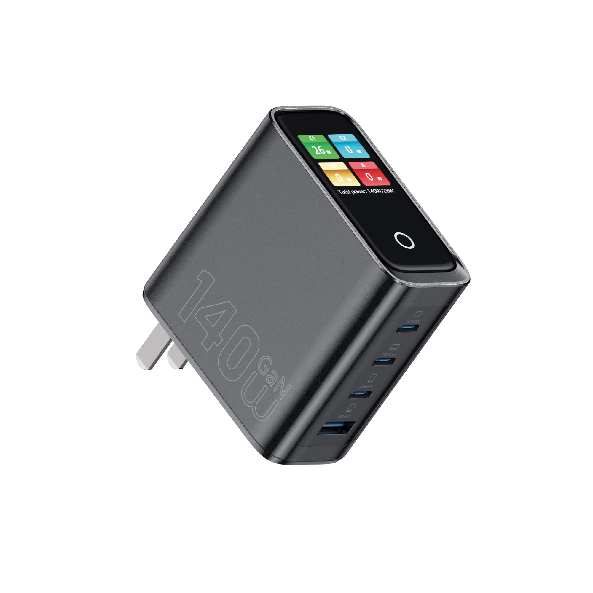 WiWU 140W Intelligent Display GaN Charger 3C1A Wi-G028