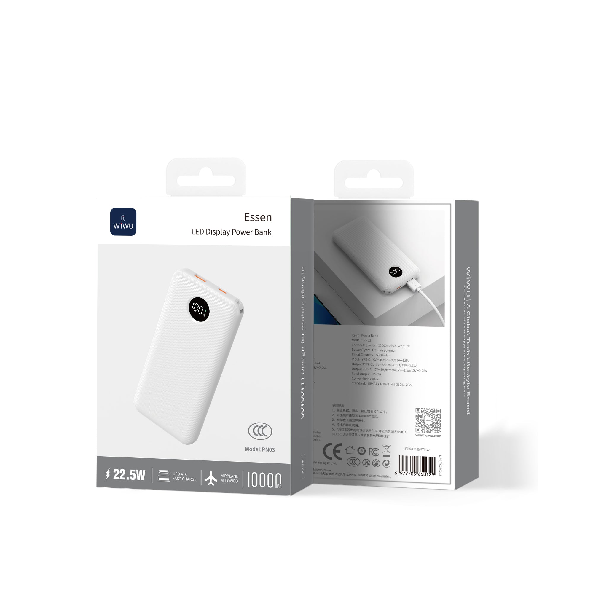 WiWU Essen power bank 22.5W 10000mAh PN03