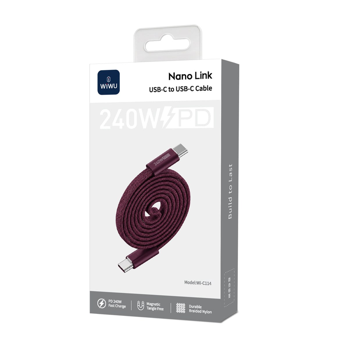 WiWU Wi-C114/C115 240W Magnetic Braided Charging Cable