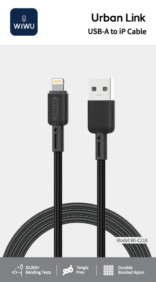 WiWU Wi-C116–C120 60W Braided Fast Charging Cable