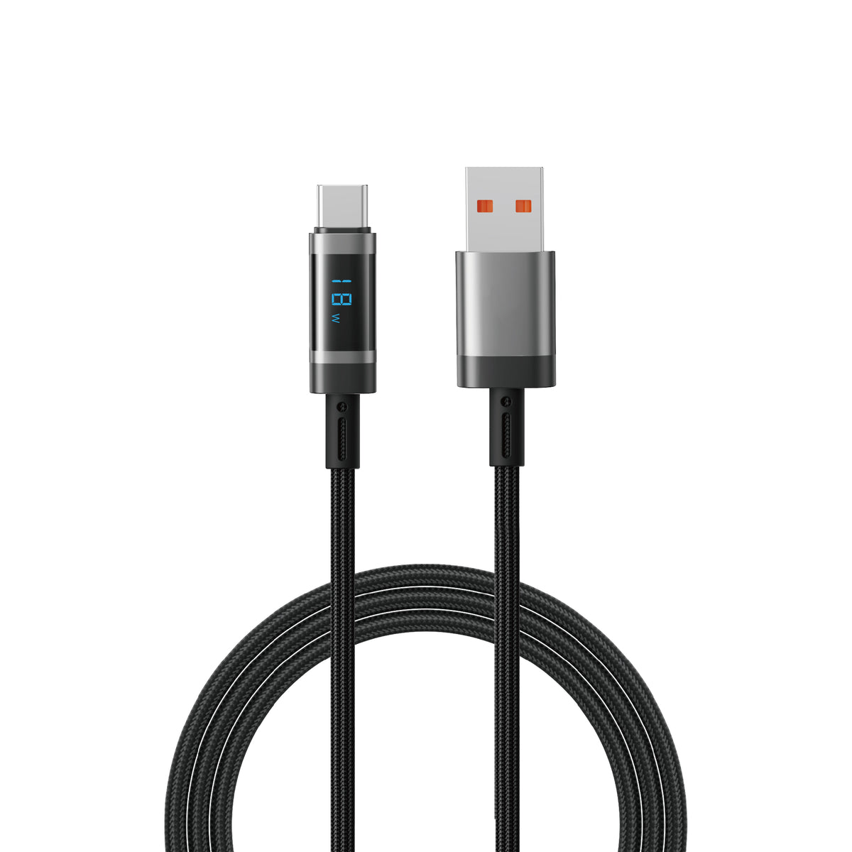 WiWU Wi-C121–C124 Digital Display 60W Braided Fast Charging Cable