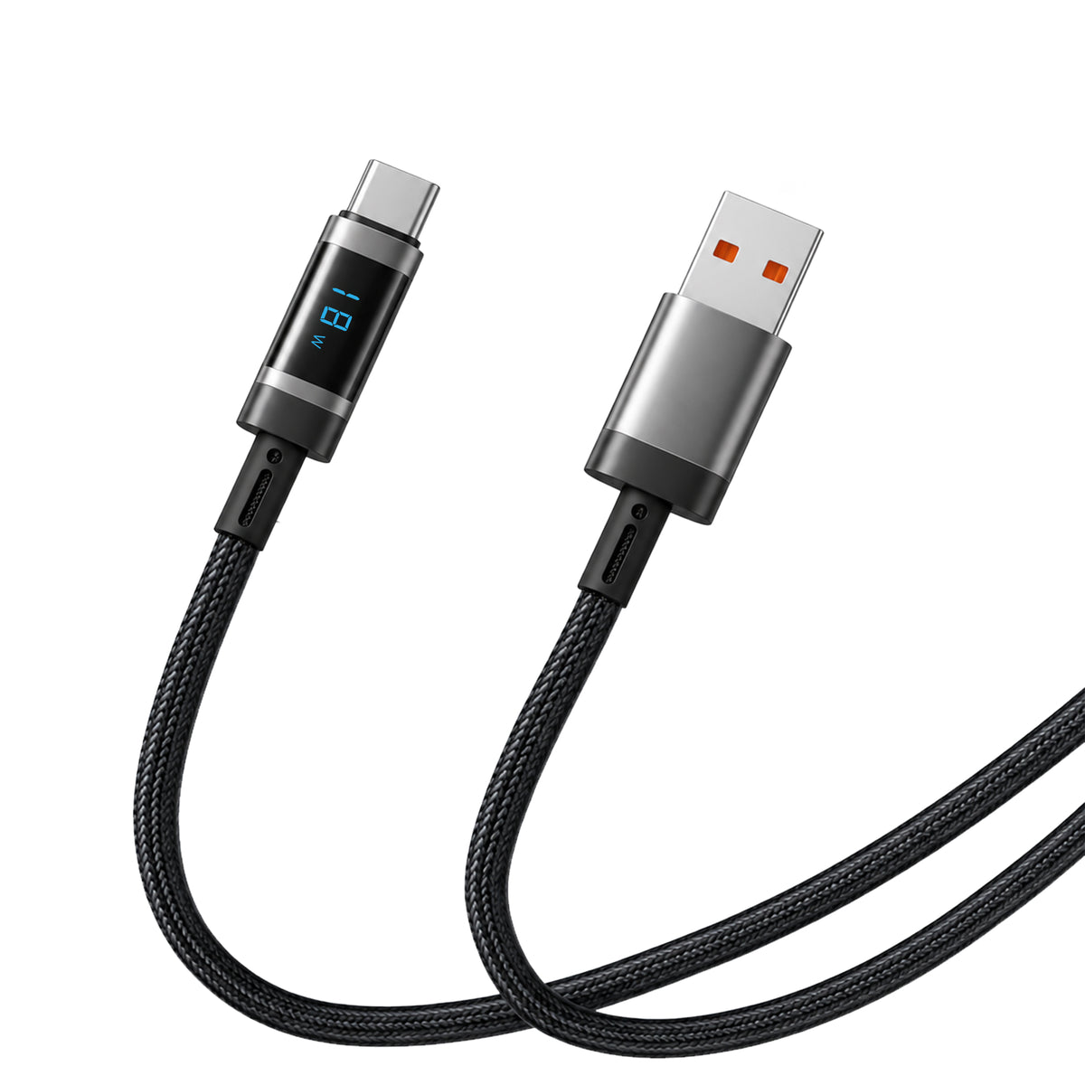 WiWU Wi-C121–C124 Digital Display 60W Braided Fast Charging Cable