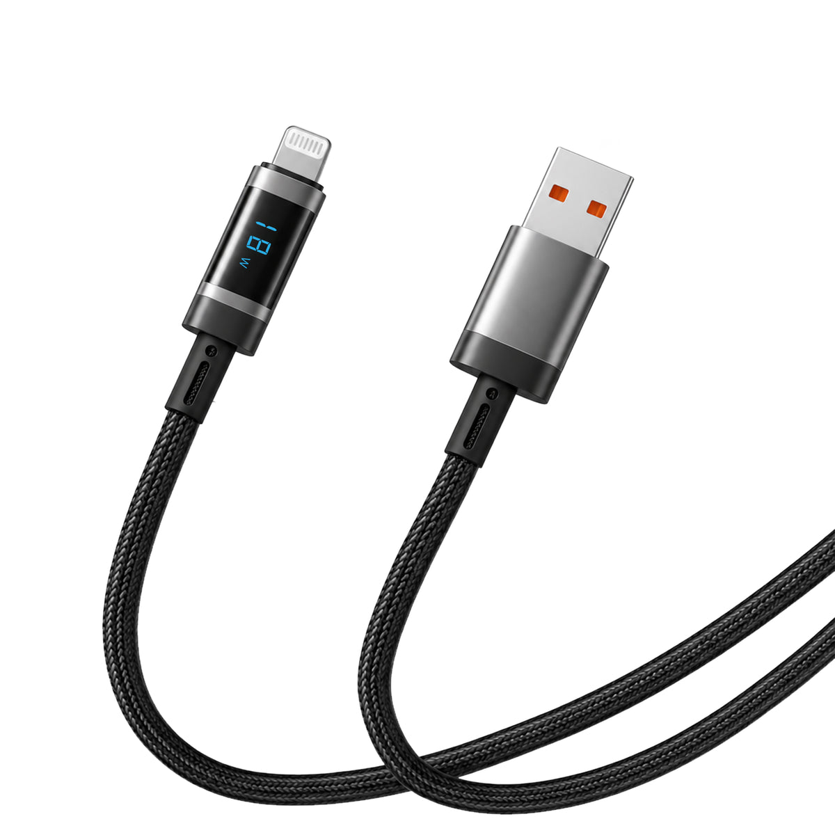 WiWU Wi-C121–C124 Digital Display 60W Braided Fast Charging Cable