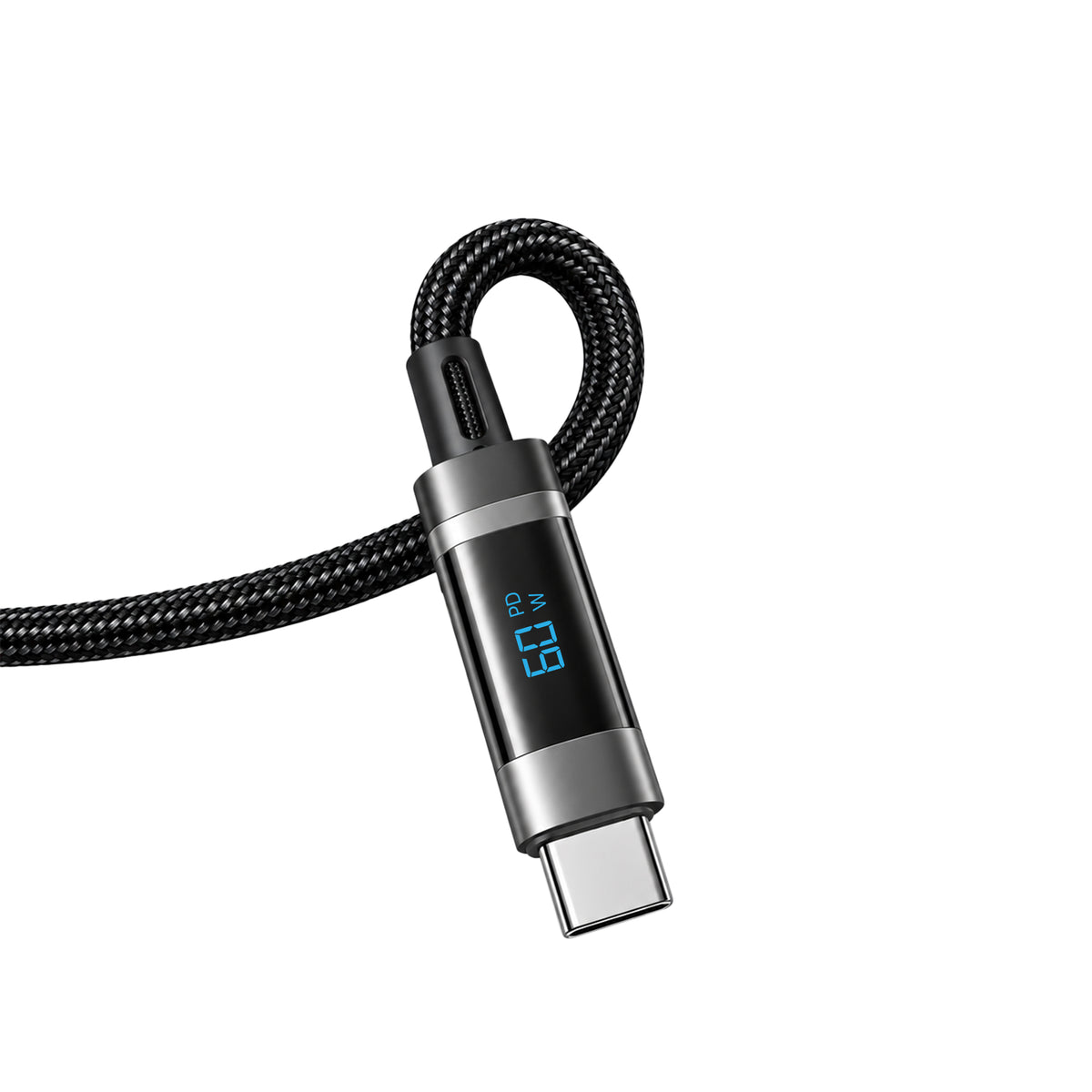 WiWU Wi-C121–C124 Digital Display 60W Braided Fast Charging Cable