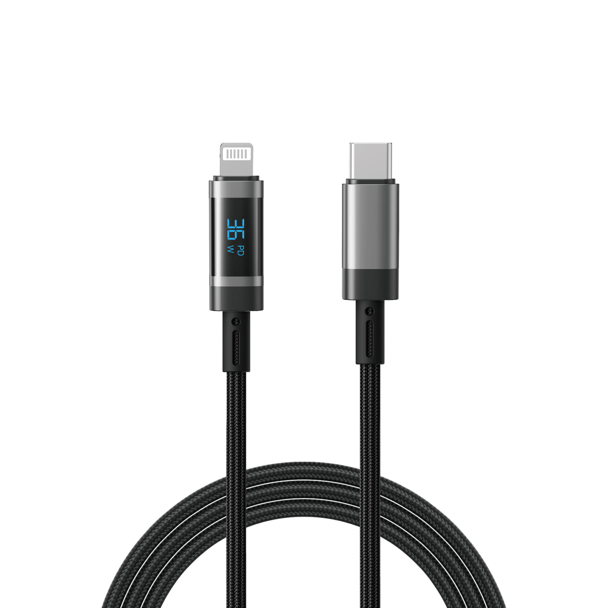 WiWU Wi-C121–C124 Digital Display 60W Braided Fast Charging Cable