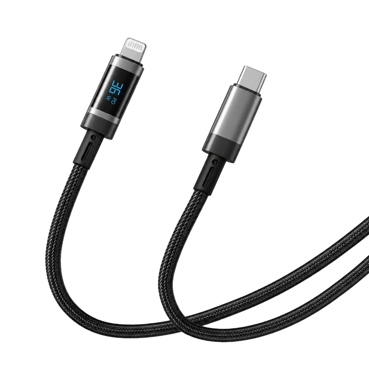 WiWU Wi-C121–C124 Digital Display 60W Braided Fast Charging Cable