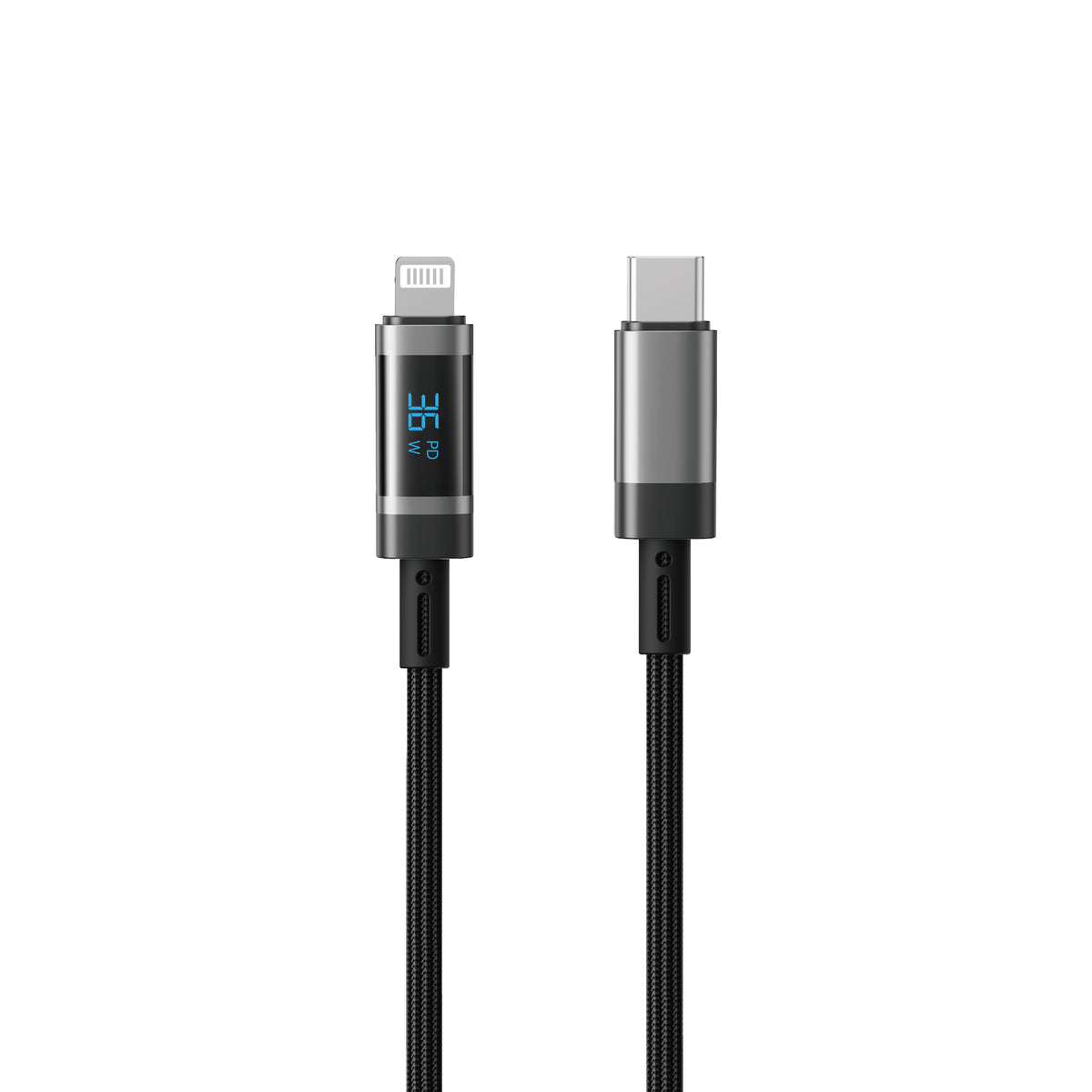 WiWU Wi-C121–C124 Digital Display 60W Braided Fast Charging Cable
