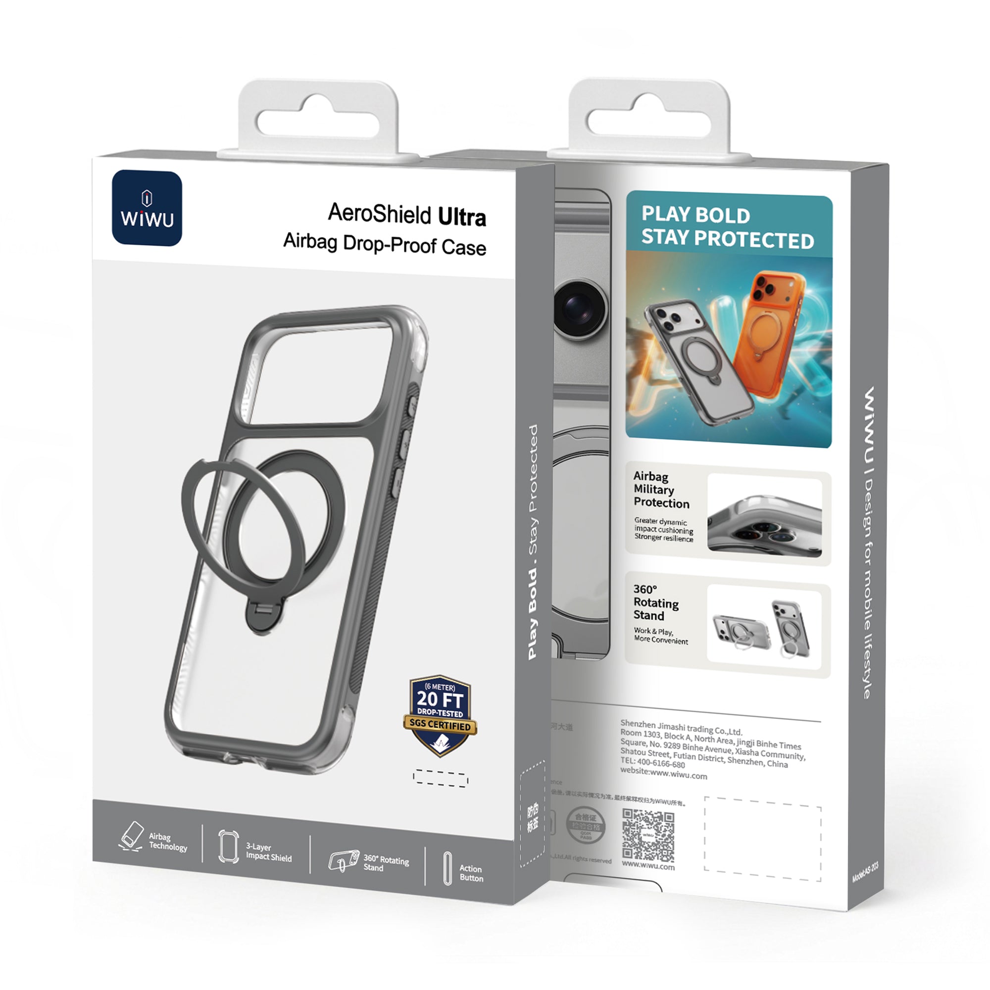 WiWU AS-203 AeroShield Ultra Airbag Anti-Drop MagSafe Phone Case