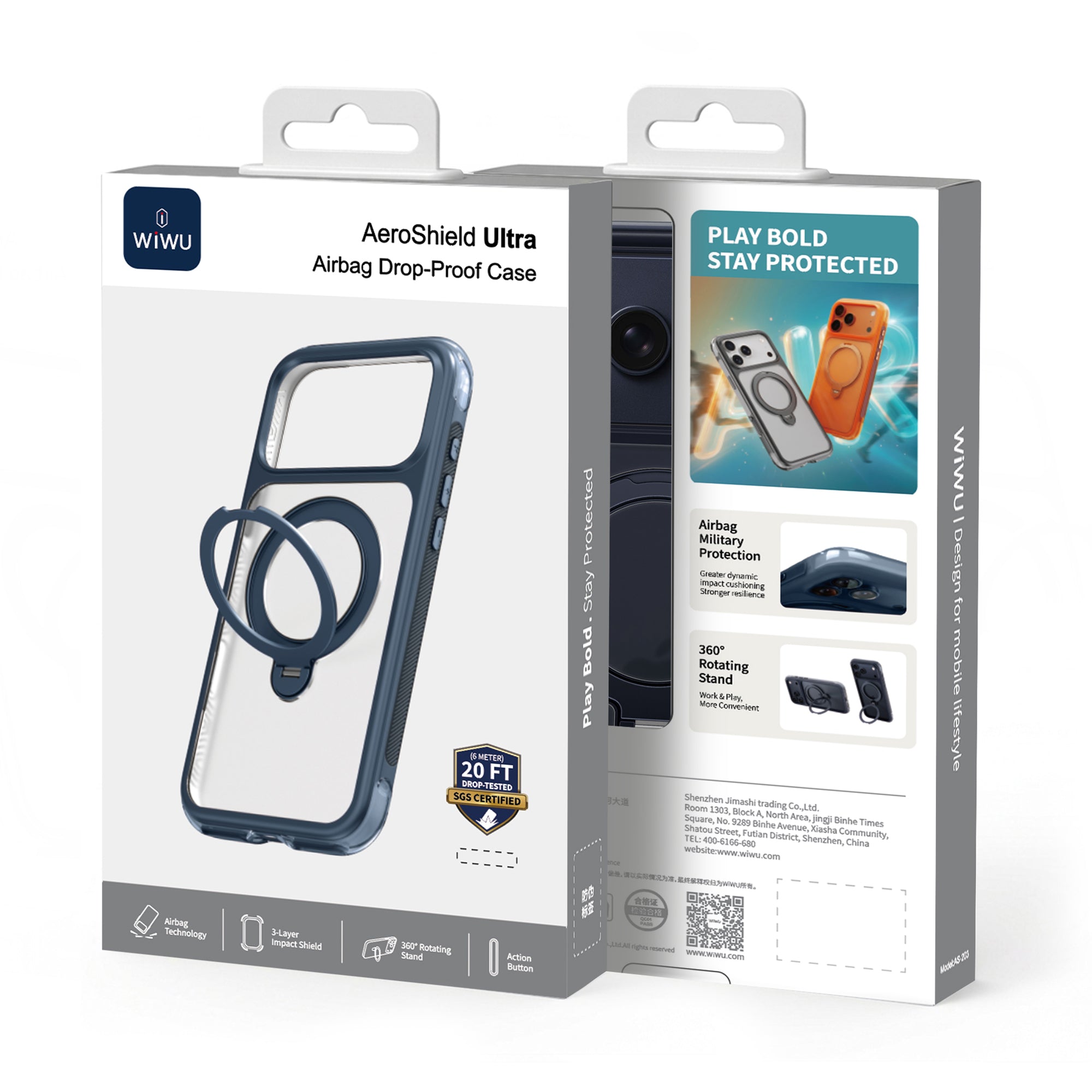 WiWU AS-203 AeroShield Ultra Airbag Anti-Drop MagSafe Phone Case